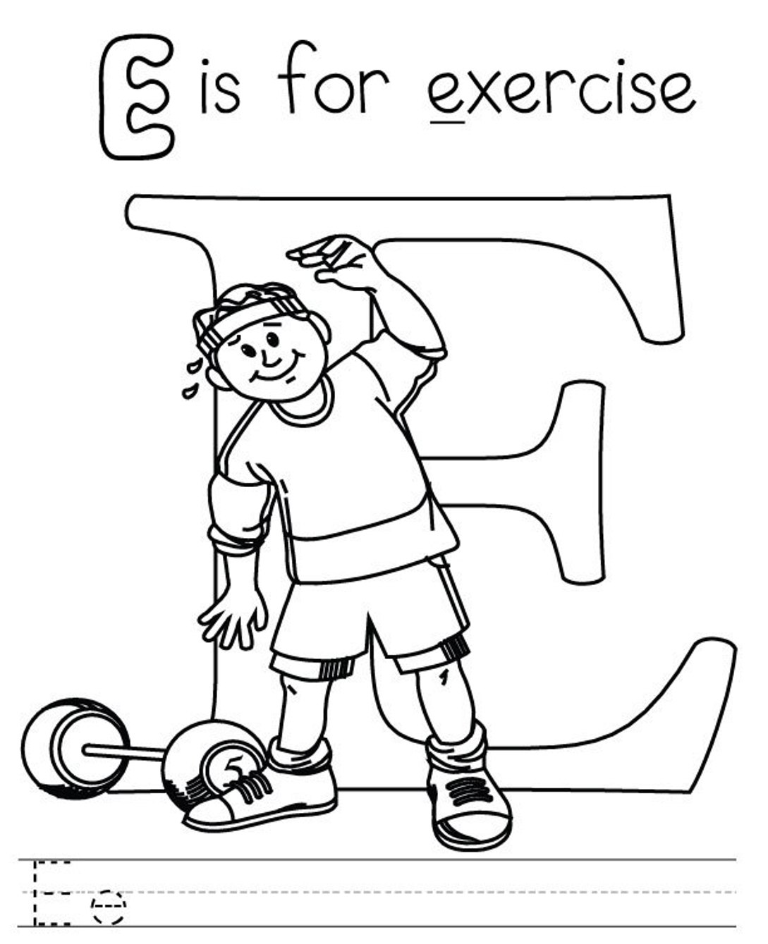 exercise print out coloring pages - photo #14