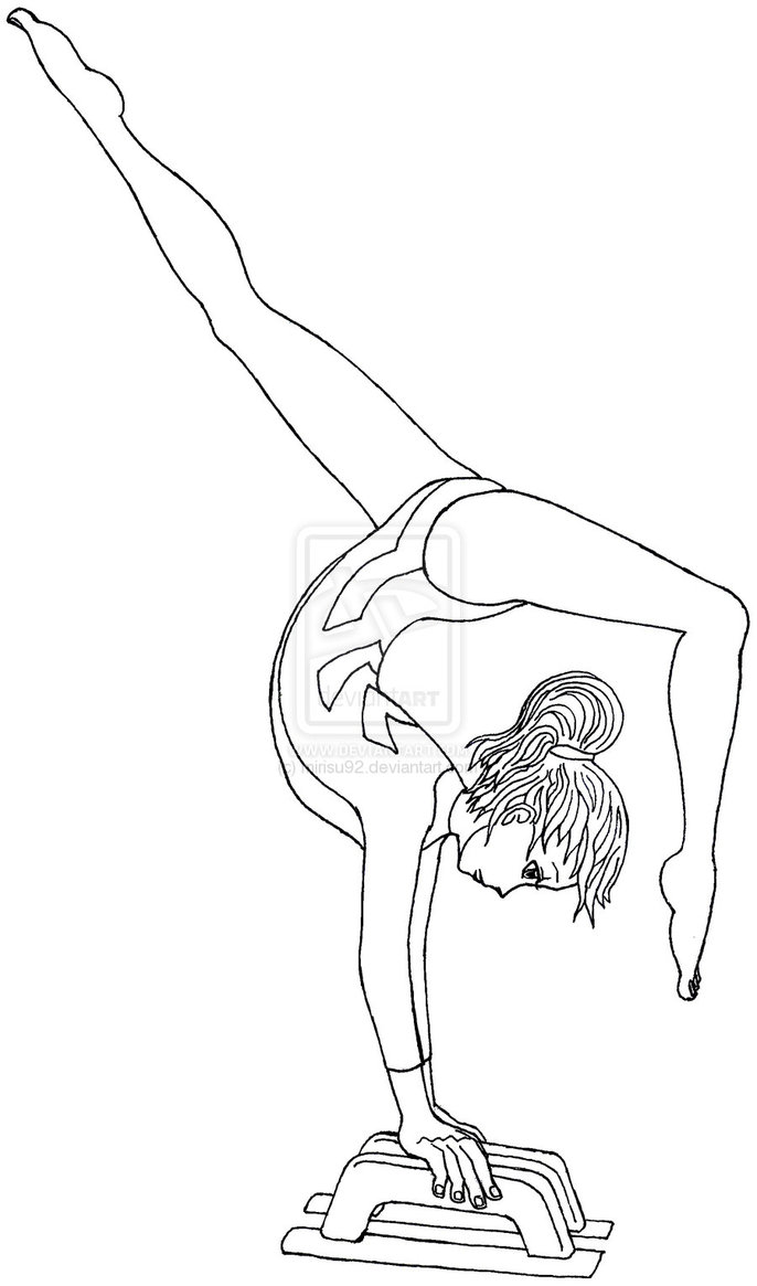 769 Simple Realistic Gymnastics Coloring Pages 
