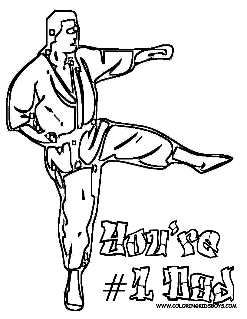 kids coloring pages martial arts printable coloring pages