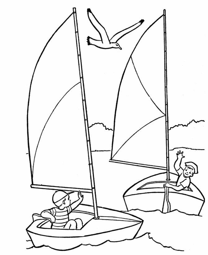 sailboat coloring pages for preschoolers - photo #21