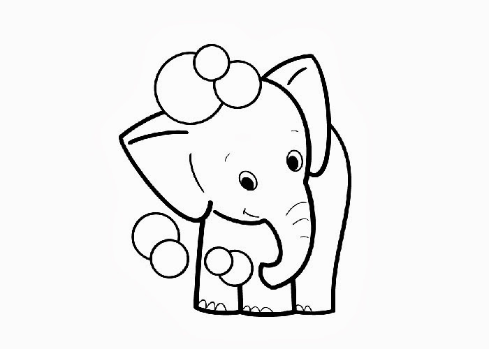 13 baby elephant coloring page to print - Print Color Craft