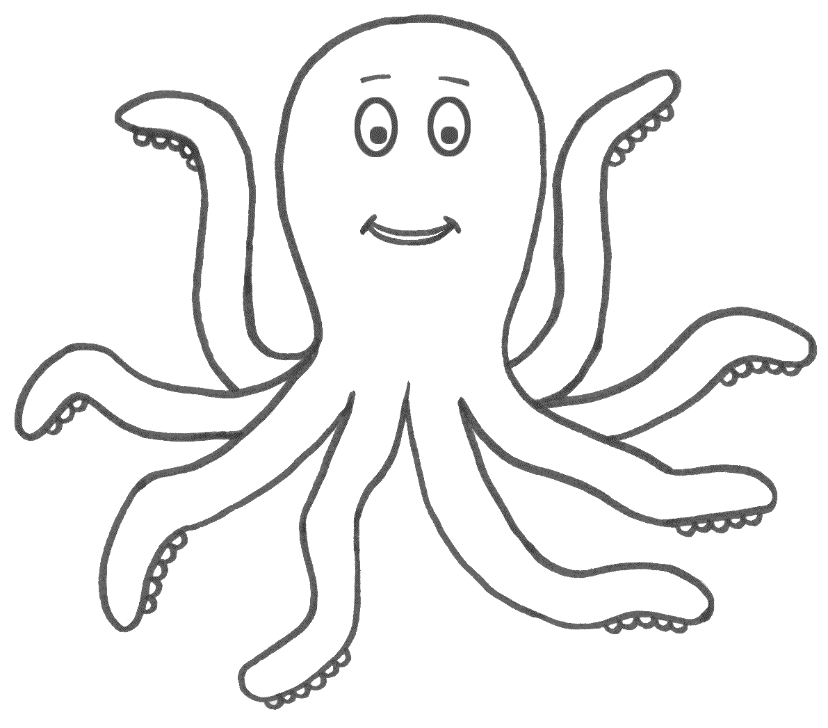 14 octopus coloring page Print Color Craft