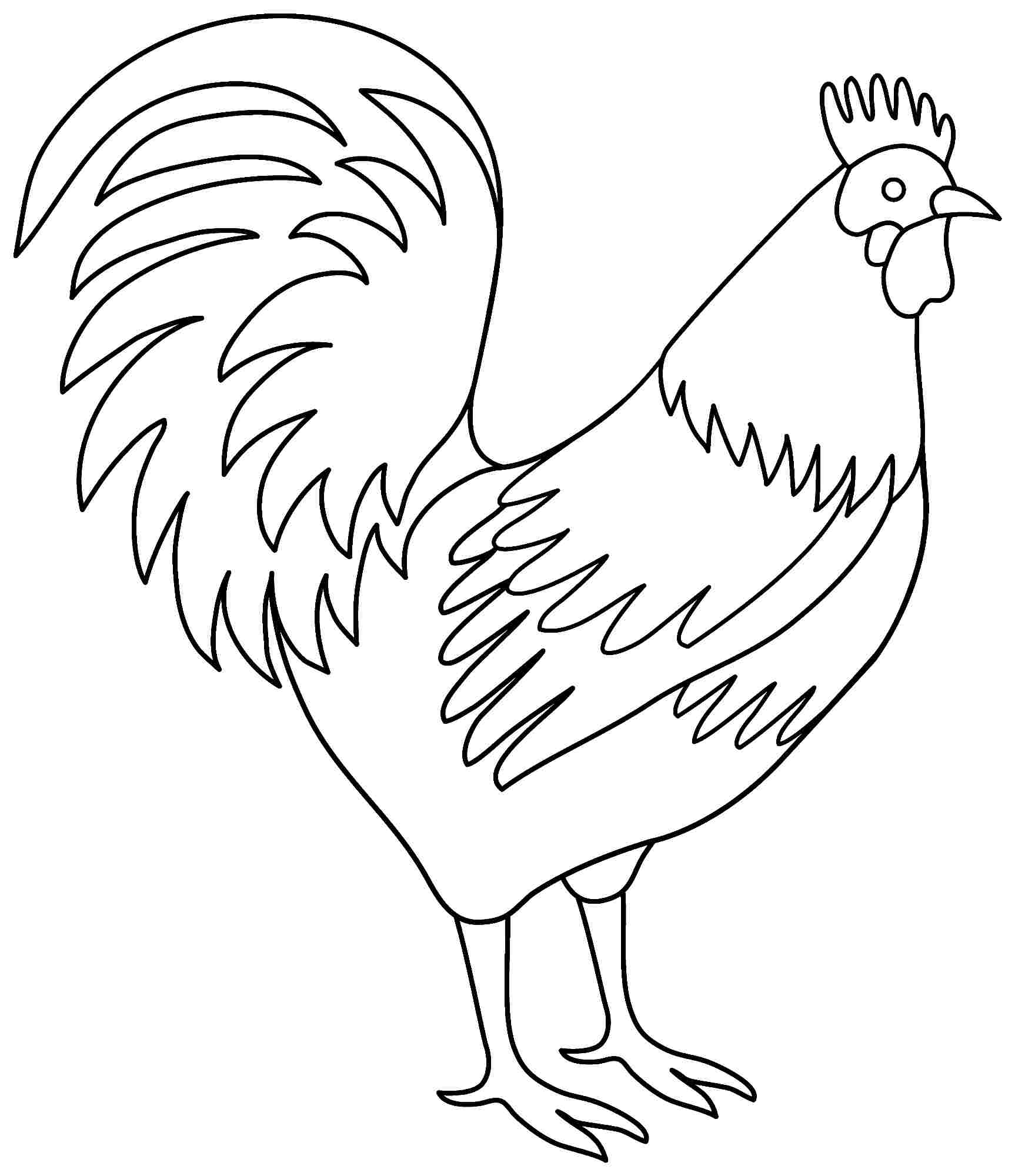 Morning Bird 14 Rooster Coloring Pages Print Color Craft