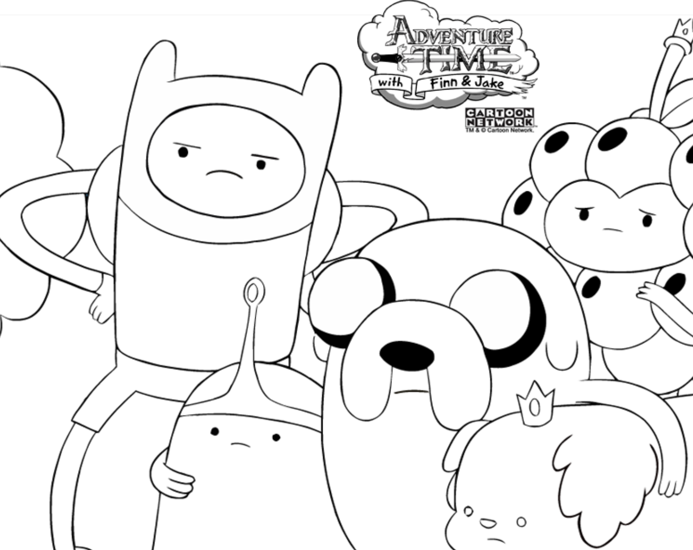 14 coloring pictures adventure time Print Color Craft