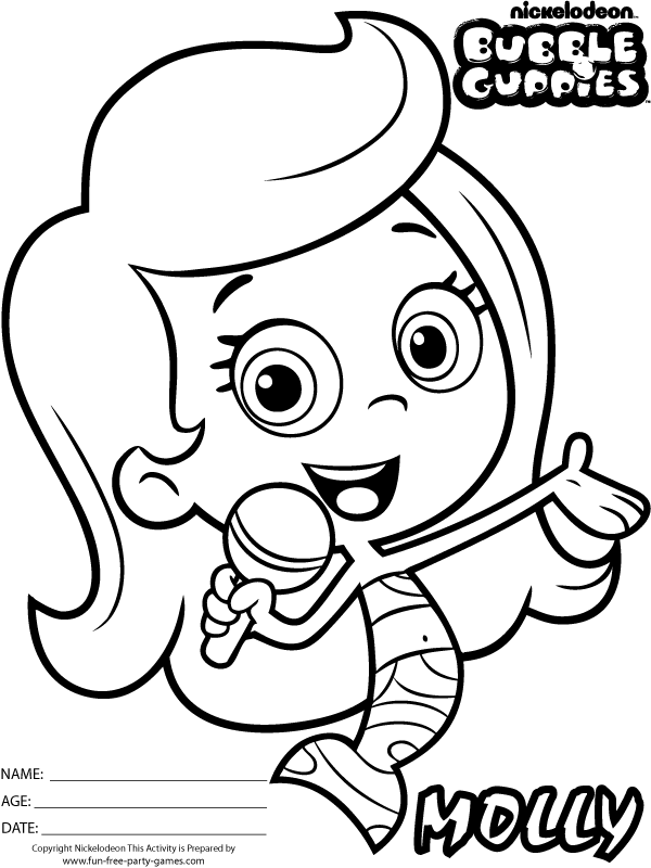 13 bubble guppies coloring page to print Print Color Craft
