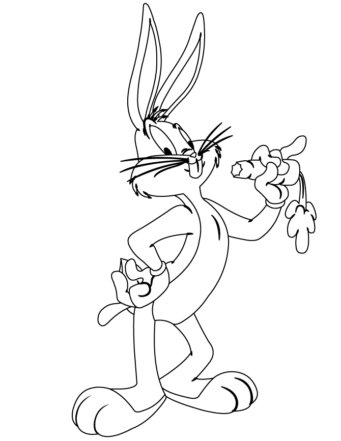 12 Coloring Pages Of Bugs Bunny Print Color Craft