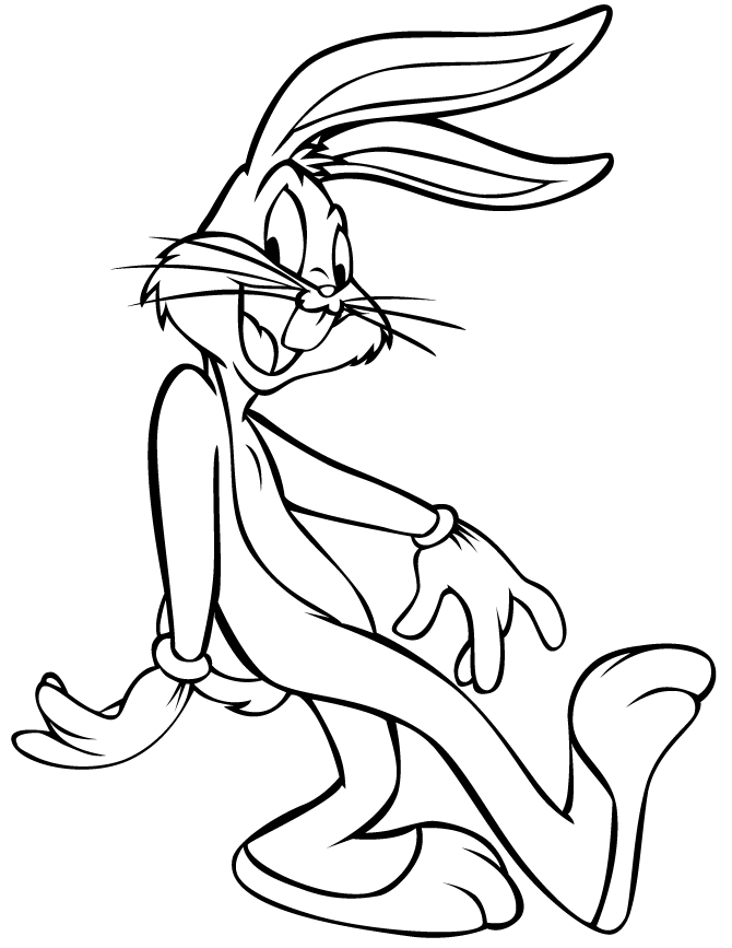 12 coloring pages of bugs bunny - Print Color Craft