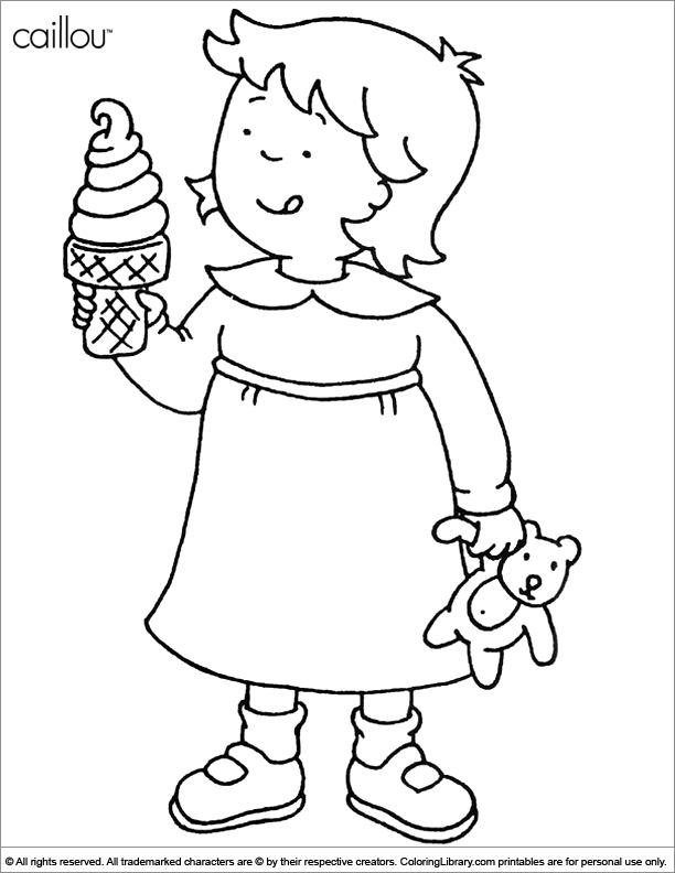caillou coloring pages birthday - photo #45