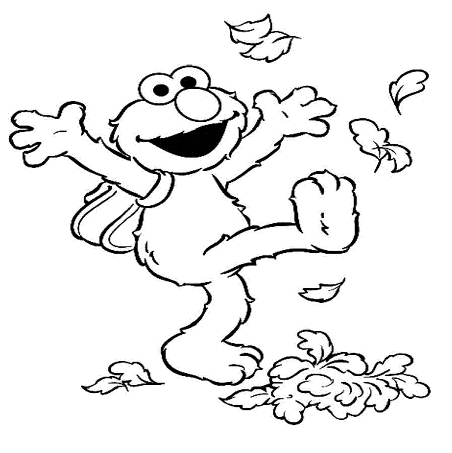 Muppet Character Elmo Coloring Pages Pictures Print Color Craft Page