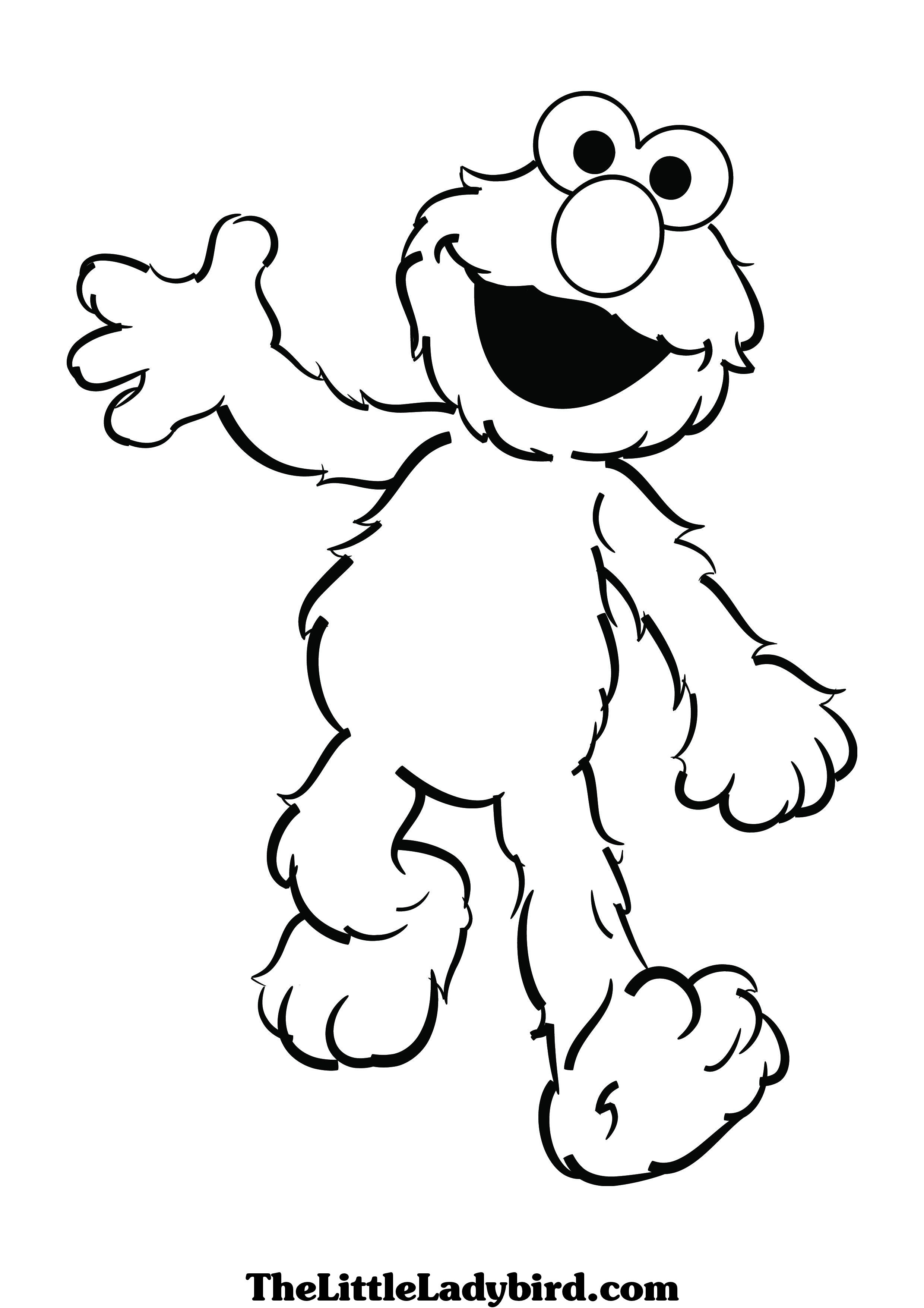Muppet Character Elmo coloring pages and pictures Print Color Craft