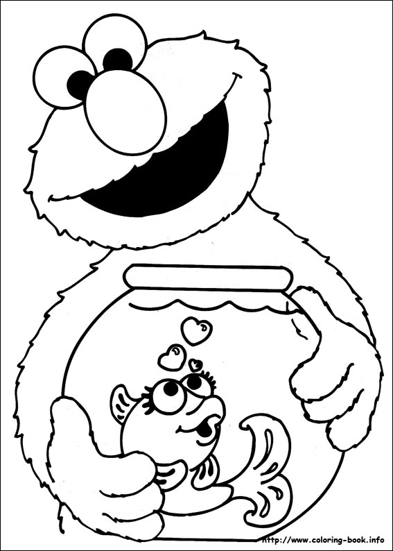 Muppet Character Elmo coloring pages and pictures Print