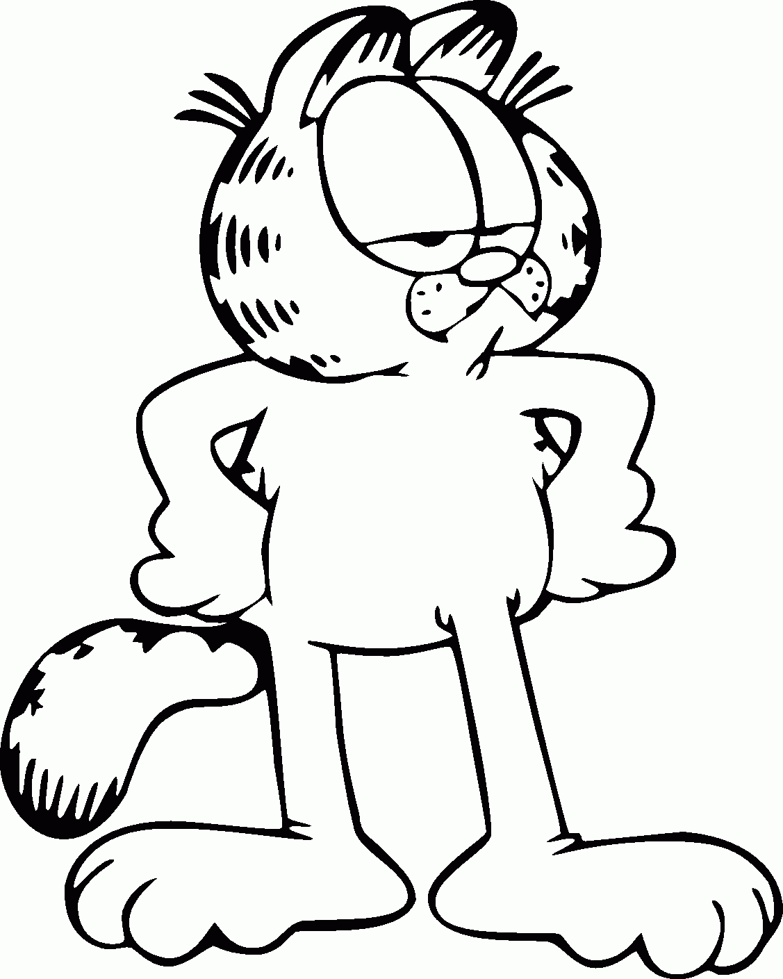 Animal Garfield Cartoon Coloring Pages 