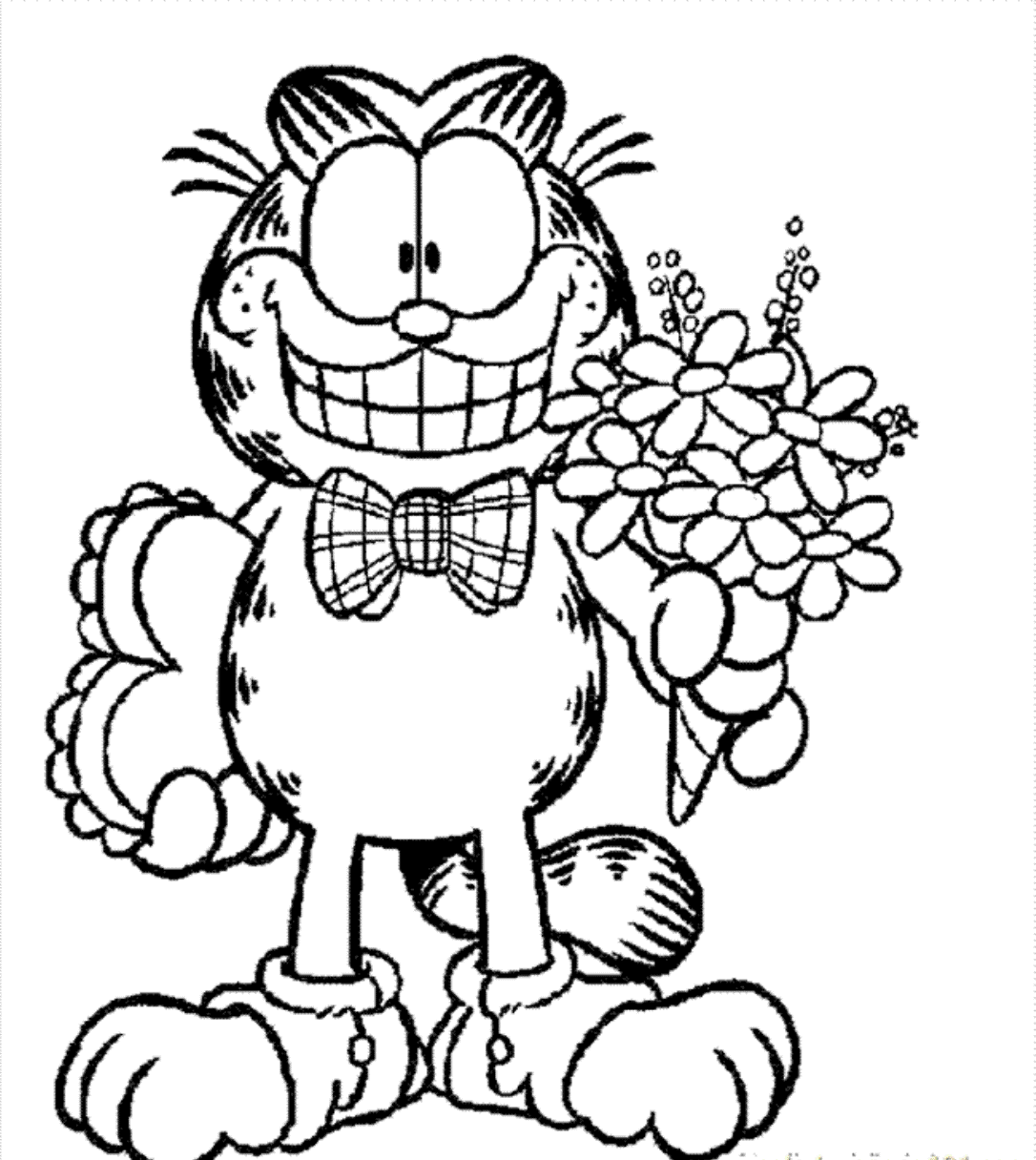 garfield cat coloring pages - photo #28