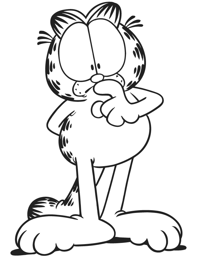 garfield i love you coloring pages - photo #38