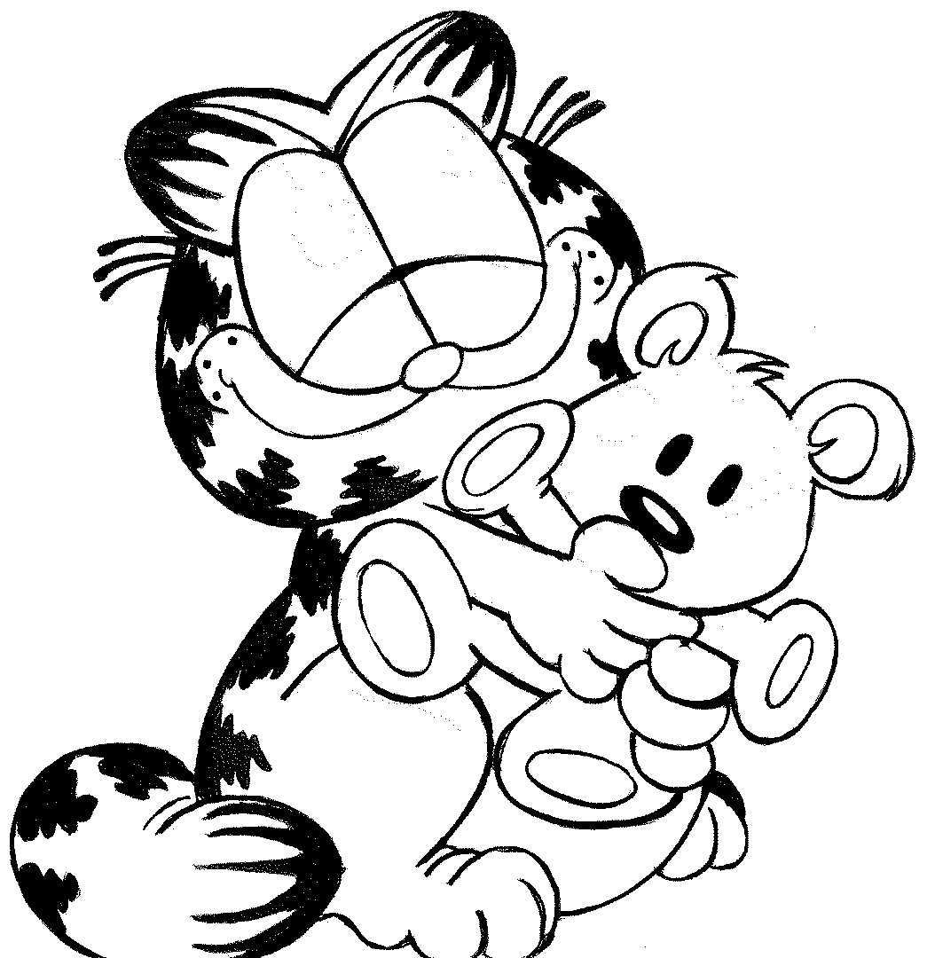 garfield i love you coloring pages - photo #11