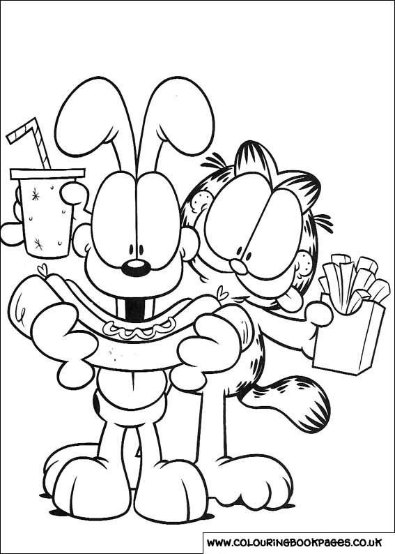 garfield comics coloring pages - photo #33