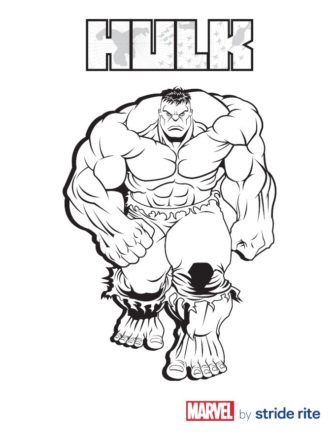 12 hulk coloring pages for kids - Print Color Craft