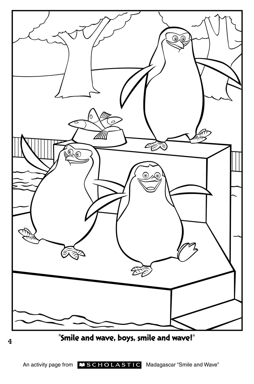 madagascar coloring pages penguin - photo #16