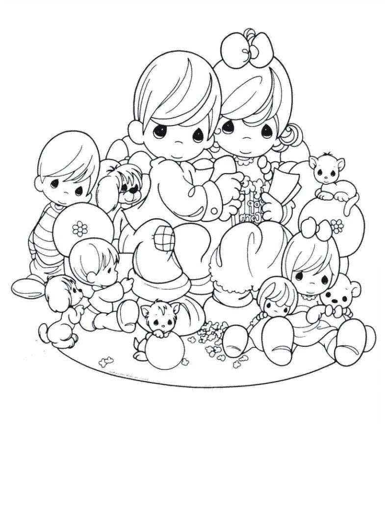 16 precious moments coloring page Print Color Craft