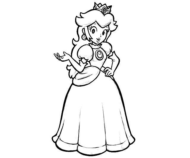 Free Printable Princess Peach Coloring Pages