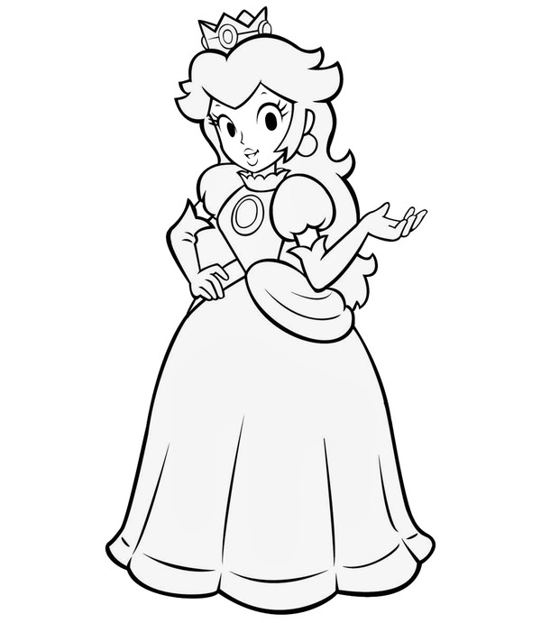 14 princess peach coloring pages for kids Print Color Craft