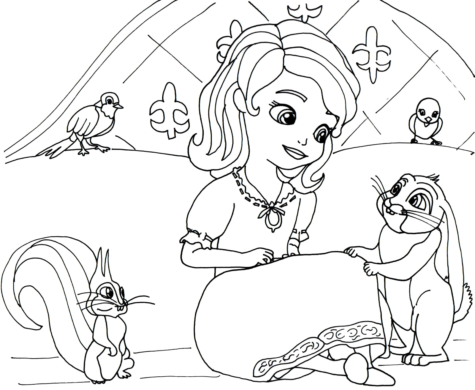 printable pictures of sofia the first page printable coloring pages