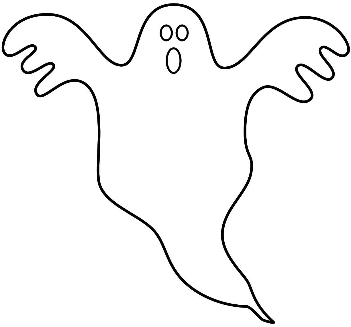 No spooky wooky 26 ghost coloring pages - Print Color Craft