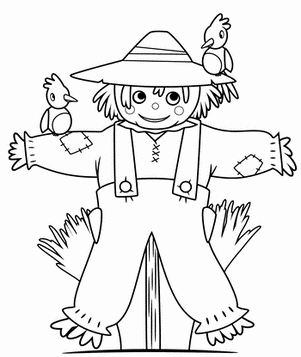 Scarecrow waving