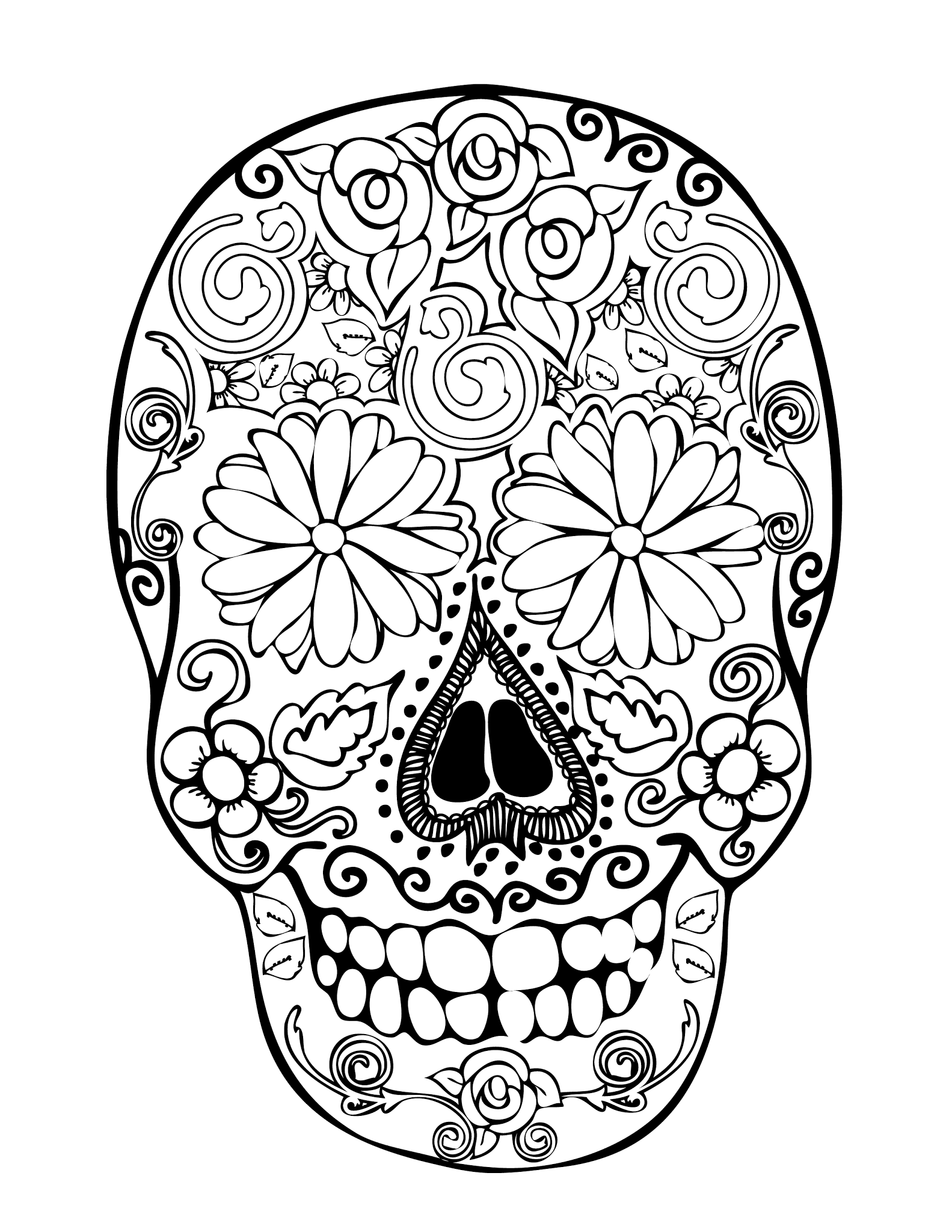 28 skull coloring pages for kids Print Color Craft