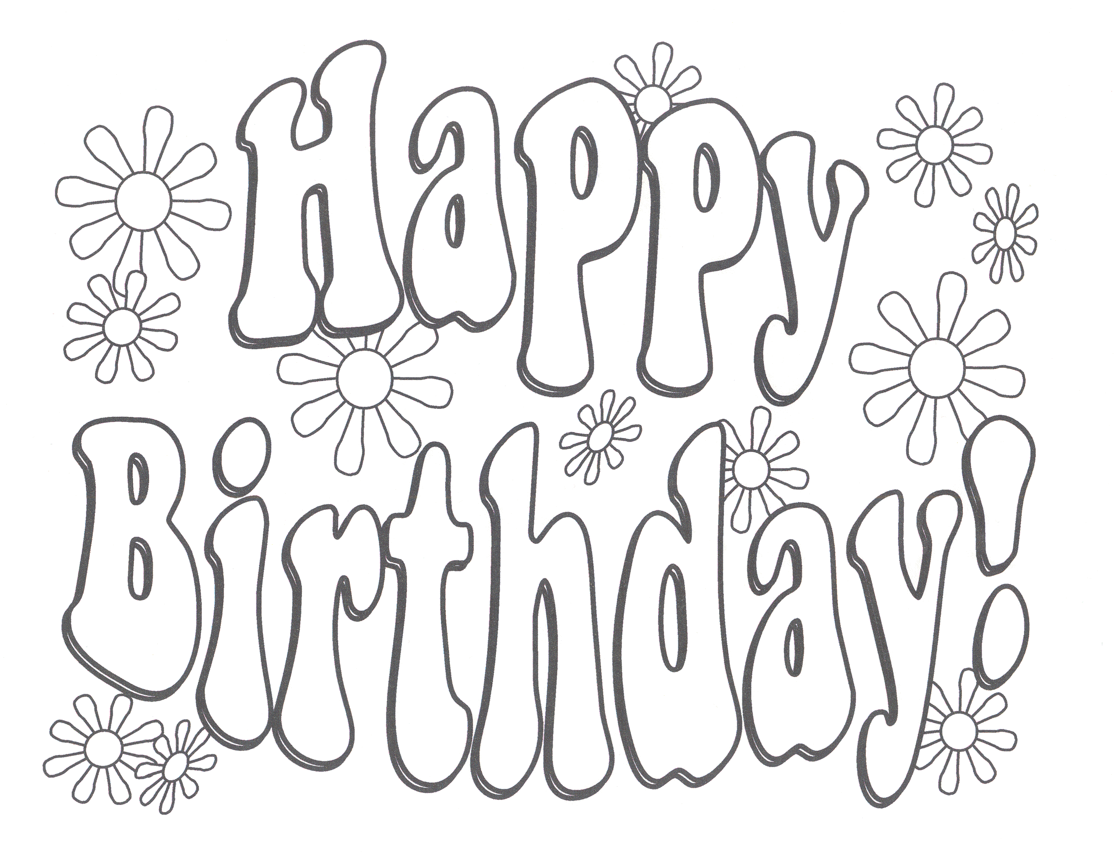 14 happy birthday coloring pages for kids Print Color Craft