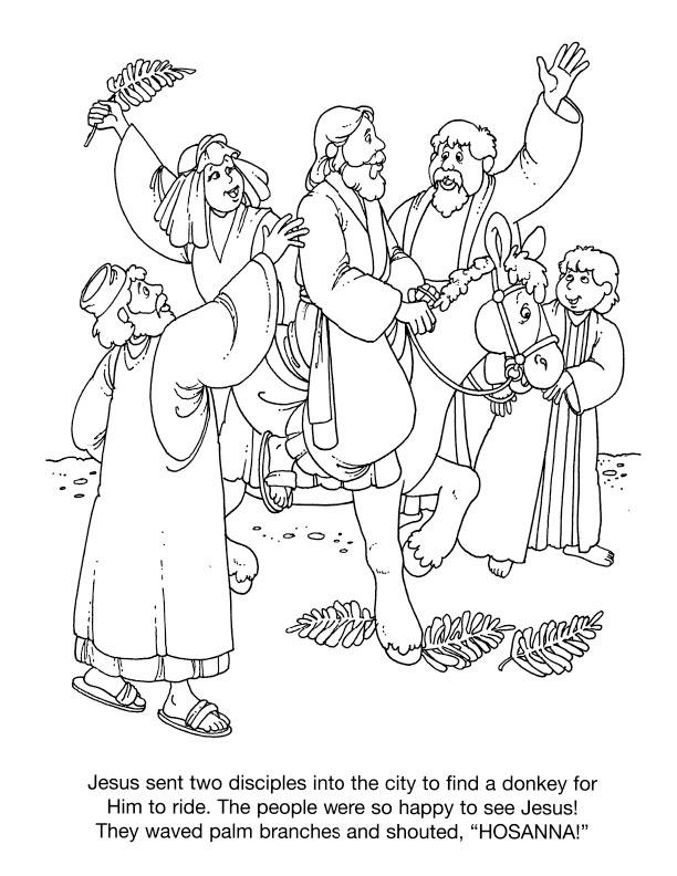 palm sunday coloring pages religious free - photo #10