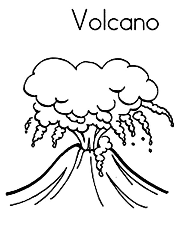 12 kids coloring pages volcano Print Color Craft