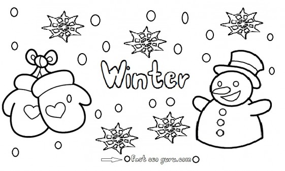 images of winter season for coloring pages - photo #21