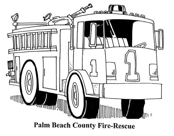 16 fire truck coloring pages - Print Color Craft