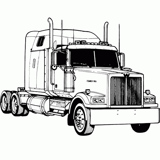 14 printable pictures of semi truck free page  Print Color Craft
