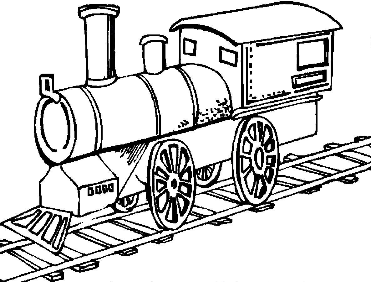 28 train coloring pages for kids - Print Color Craft