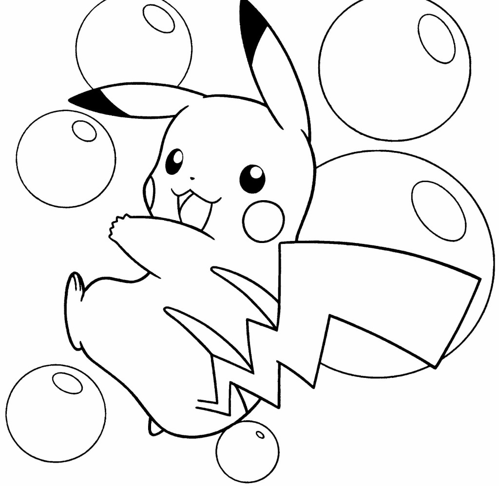 Pokemon thunderbolt attack 10 Pikachu coloring pages