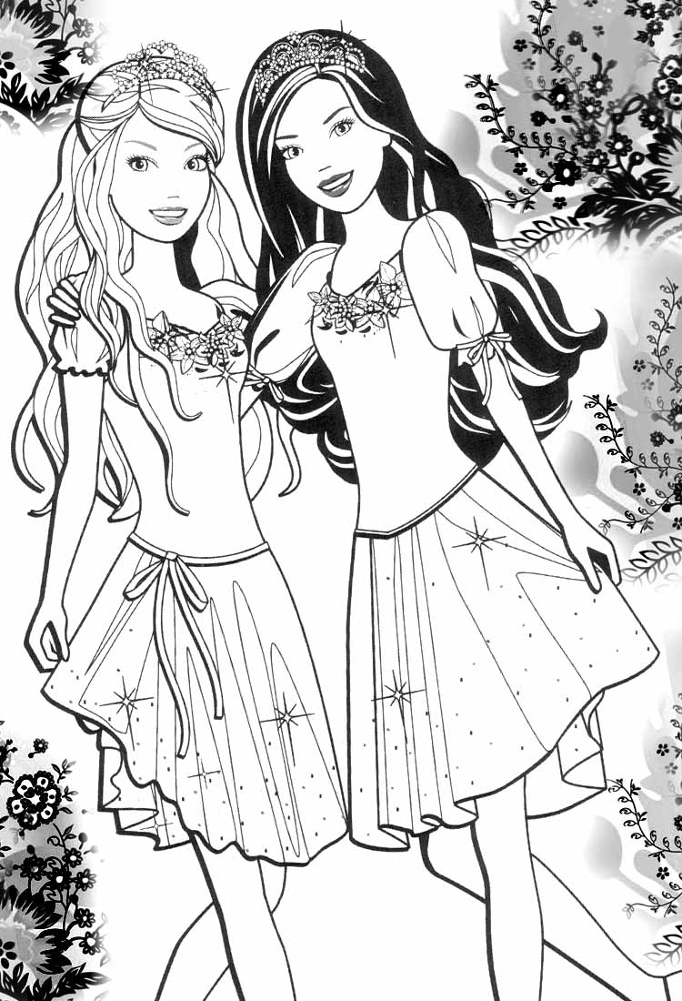 85+ Barbie Coloring Pages for Girls : Barbie Princess ...