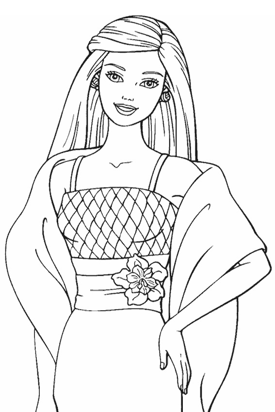 85 Barbie Coloring Pages For Girls Barbie Princess Friends And