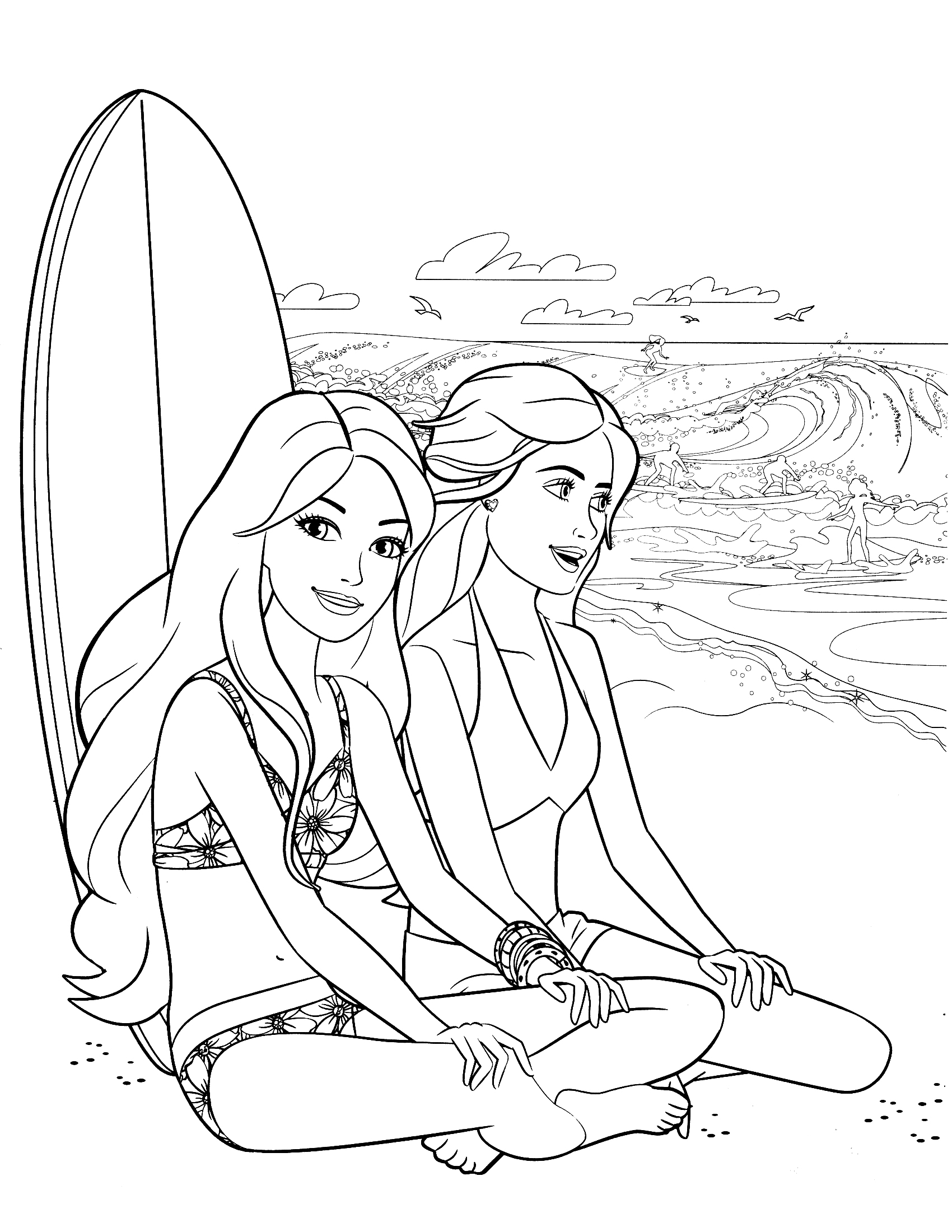 images barbie coloring pages - photo #31
