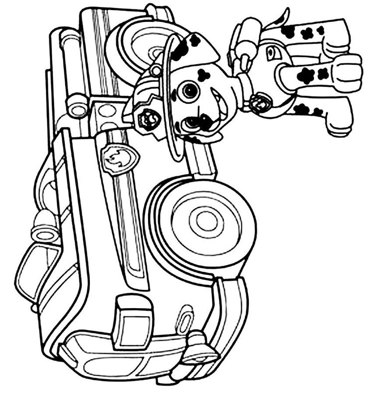 Marshall PAW Patrol Coloring Pages 32 - Print Color Craft