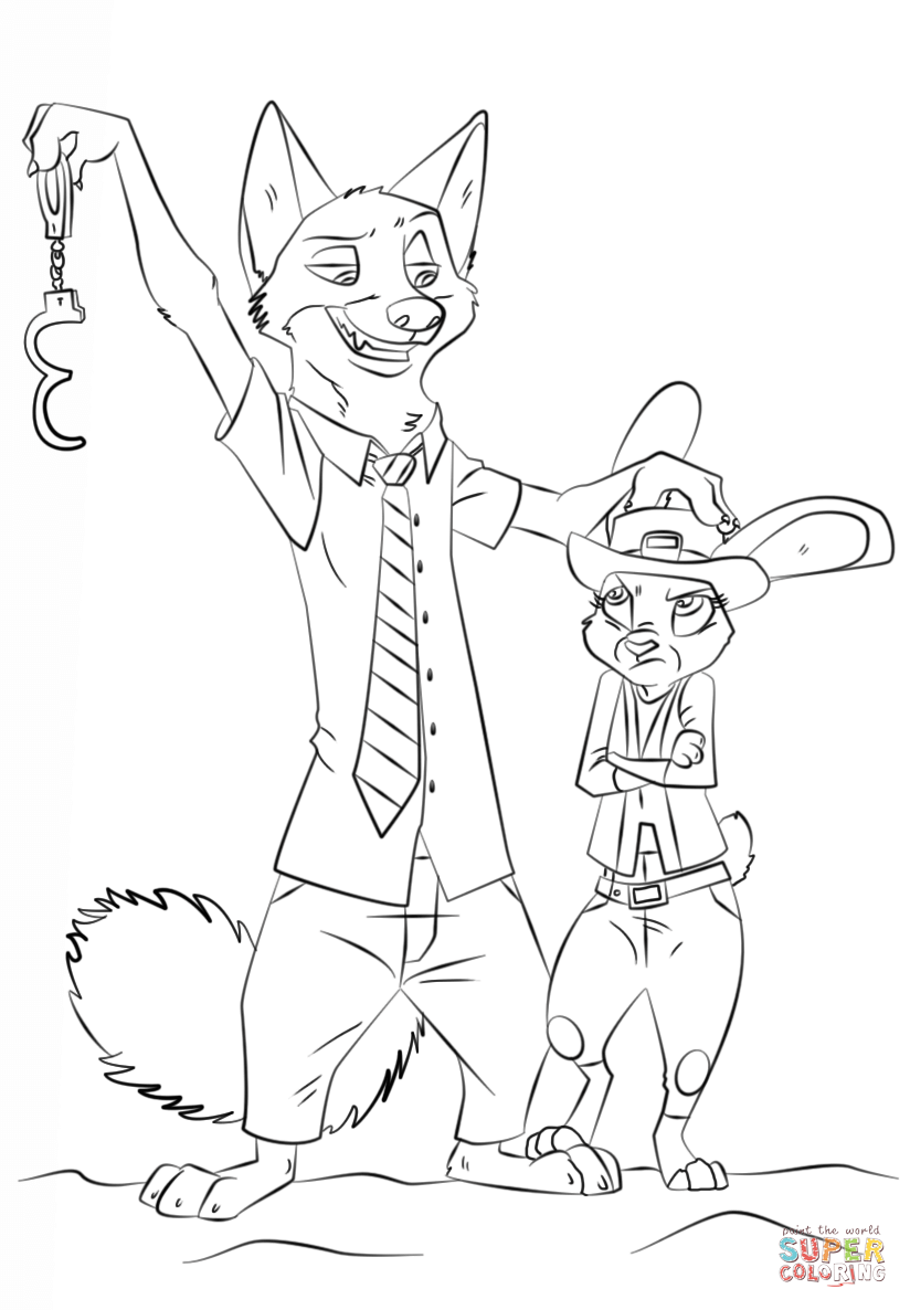 Coloring Pages Zootopia - Wallpapers HD References