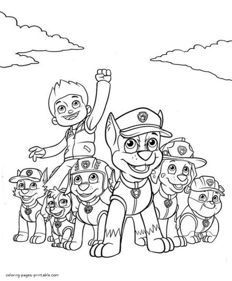 PAW Patrol Coloring Pages Printable 30 Print Color Craft