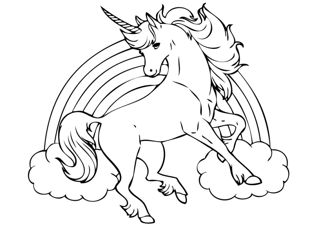 48 Adorable Unicorn Coloring Pages for Girls and Adults