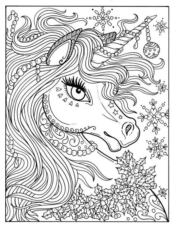 48 Adorable Unicorn Coloring Pages for Girls and Adults