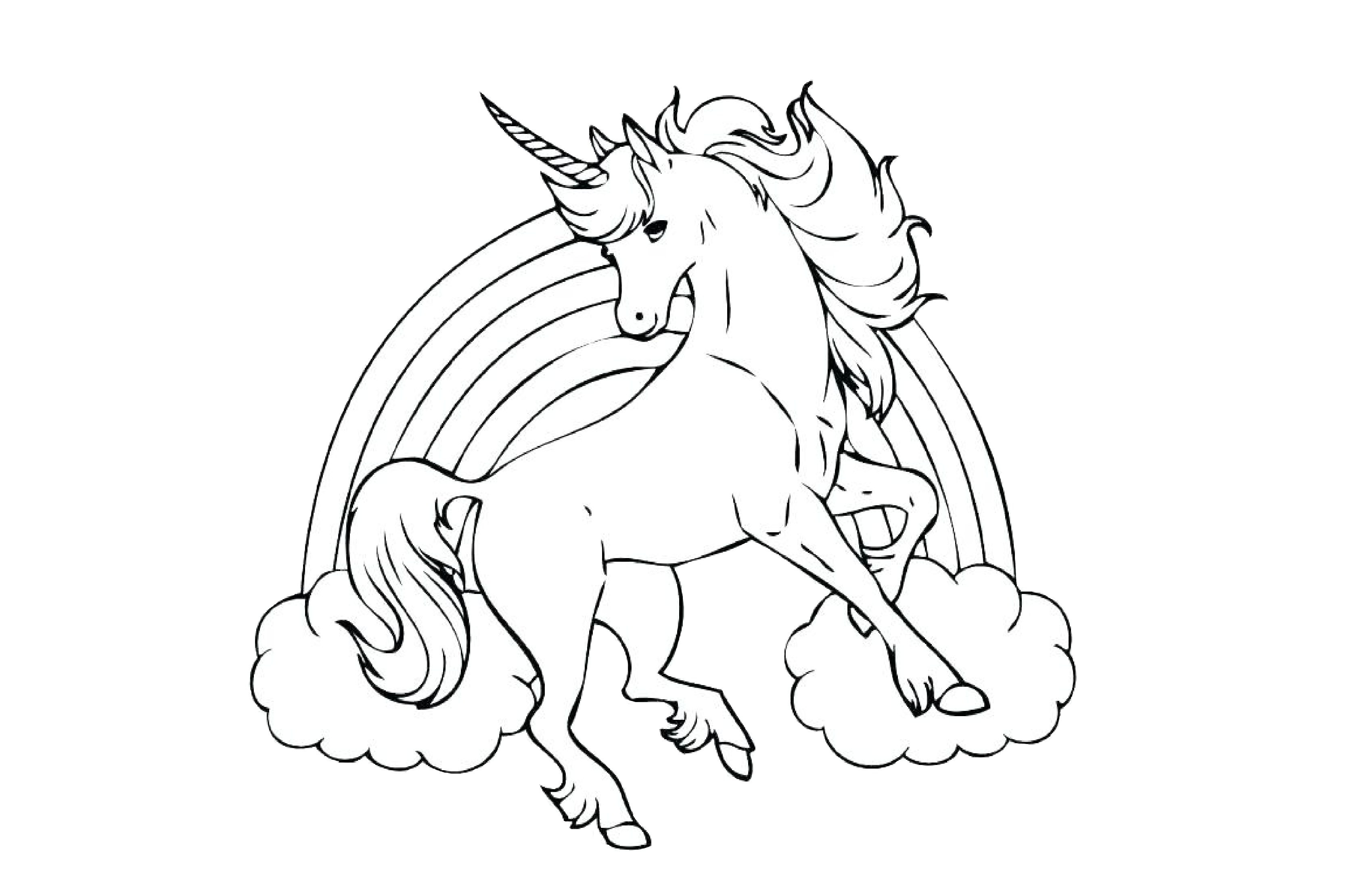 Rainbow Unicorn Color By Number Coloring Pages Coloring Pages