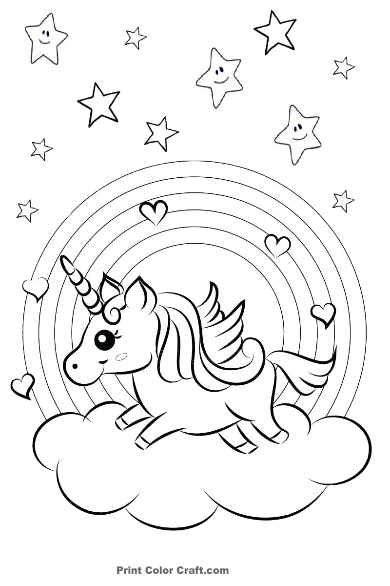 Rainbow Heart Print Coloring Pages Coloring Pages