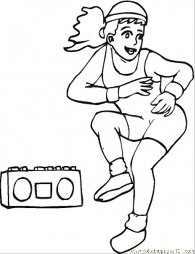 coloring pages of aerobics,printable,coloring pages