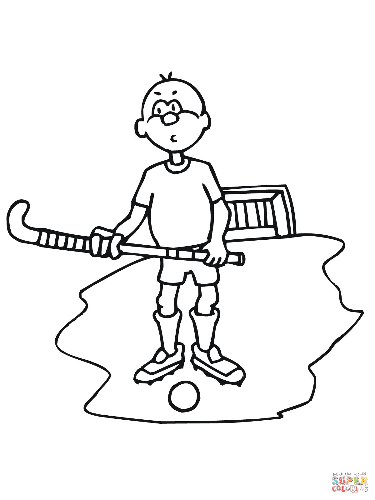 15 kids coloring pages field hockey - Print Color Craft