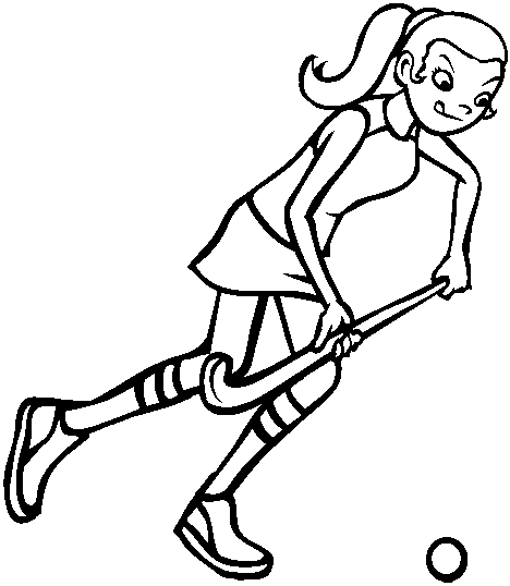 15 kids coloring pages field hockey - Print Color Craft